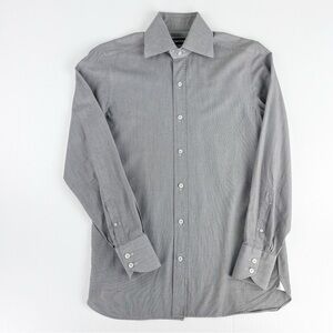 Tom Ford Button Down Long Sleeve Gray Dress Shirt Top